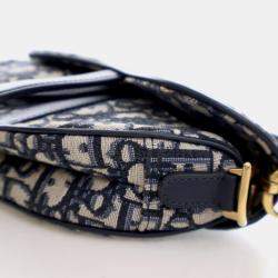 Pre Owned Christian Dior Mini Oblique Saddle Bag