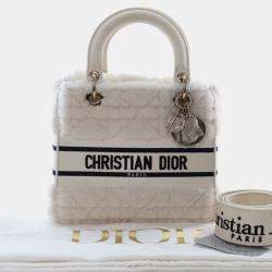 Pre Owned حقيبة كريستيان ديور متوسطة شيرلينغ ليدي دي-لايت