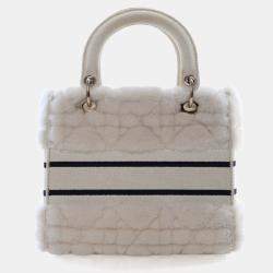 Pre Owned حقيبة كريستيان ديور متوسطة شيرلينغ ليدي دي-لايت