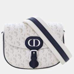 Pre Owned Christian Dior Medium White Calfskin Bobby