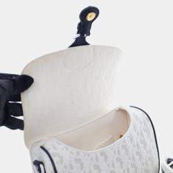 Pre Owned Christian Dior Medium White Calfskin Bobby