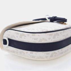 Pre Owned Christian Dior Medium White Calfskin Bobby