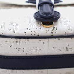 Pre Owned Christian Dior Medium White Calfskin Bobby