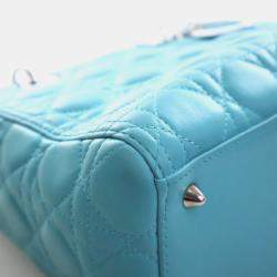 Pre Owned حقيبة ليدي ديور جلد خروف متوسطة الحجم كريستيان ديور