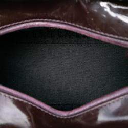 Pre Owned حقيبة ديور ليدي كاناج من الجلد اللامع الأرجواني وسط