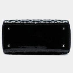 Pre Owned حقيبة ديور ليدي ديور كاناج براءة اختراع متوسطة سوداء