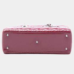 Pre Owned حقيبة ديور ليدي ديور براءات كبيرة حمراء كاناج