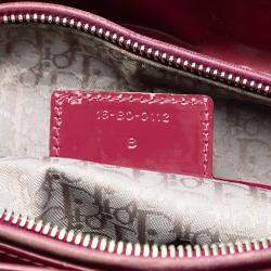 Pre Owned حقيبة ديور ليدي ديور براءات كبيرة حمراء كاناج