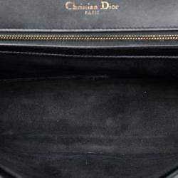 Pre Owned حقيبة كروس ديور سوداء متوسطة مرصعة جلد الحمل ديوراما