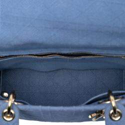 مملوكة مسبقًا Dior Blue Medium Canvas Cannage Lady D Lite