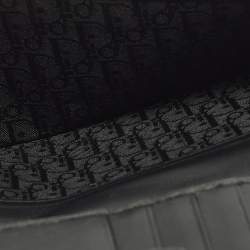 Pre Owned Dior D Logo Black CannageLeather Continental Wallet