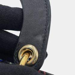 Pre Owned حقيبة ديور ليدي ديور ملونة جلد مينيتان ٢واي