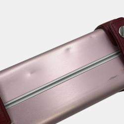 Pre Owned Dior Rimowa Collaboration Personal Clutch Bag Pink Aluminium Leather