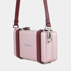 Pre Owned Dior Rimowa Collaboration Personal Clutch Bag Pink Aluminium Leather