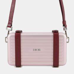 مملوكة مسبقًا Dior Rimowa Collaboration Personal Clutch Bag Pink Aluminium Leather