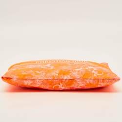 مملوكة مسبقًا Dior Toile de Jouy Neon Orange Reverse Technical Fabric DiorTravel Zipped Pouch