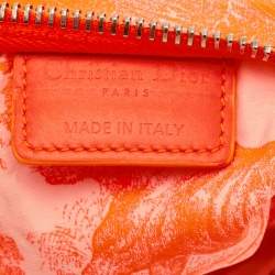 مملوكة مسبقًا Dior Toile de Jouy Neon Orange Reverse Technical Fabric DiorTravel Zipped Pouch