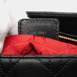 مملوكة مسبقًا Dior Black Medium Lambskin Cannage Lady Dior