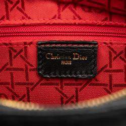مملوكة مسبقًا Dior Black Medium Lambskin Cannage Lady Dior