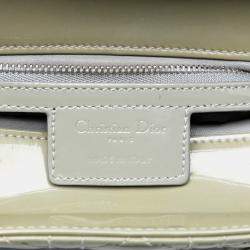 مملوكة مسبقًا Dior Green Medium Patent Cannage Lady Dior