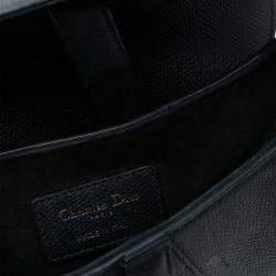 مملوكة مسبقًا Dior Black Mini Grained Calfskin Saddle Bag