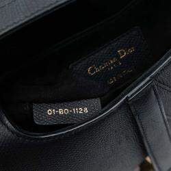 مملوكة مسبقًا Dior Black Mini Grained Calfskin Saddle Bag