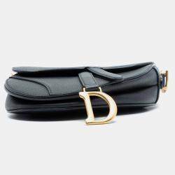 مملوكة مسبقًا Dior Black Mini Grained Calfskin Saddle Bag