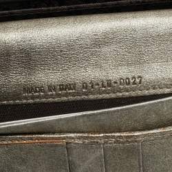 مملوكة مسبقًا Dior D Flap Grey Leather Continental Wallet