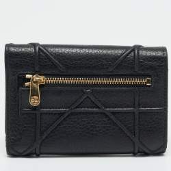 مملوكة مسبقًا محفظة ديور ديوراما جلد بيج ثلاثية الطية