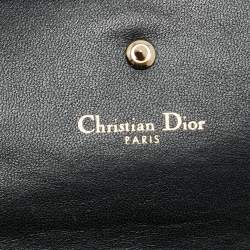 مملوكة مسبقًا محفظة ديور ديوراما جلد بيج ثلاثية الطية