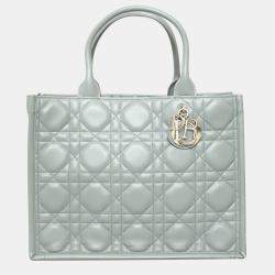 مملوكة مسبقًا Dior Medium Leather Book Tote Macrocannage