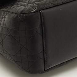 Pre Owned Dior Miss Dior Chain Black Cannage Leather Flap Bag