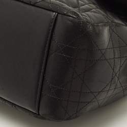 Pre Owned Dior Miss Dior Chain Black Cannage Leather Flap Bag