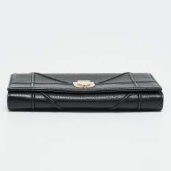 مملوكة مسبقًا Dior Diorama Black Leather Wallet On Chain