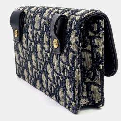 Pre Owned حقيبة خصر ديور سادل كانفاس أوبليك بيج/كحلي