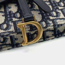 Pre Owned حقيبة خصر ديور سادل كانفاس أوبليك بيج/كحلي