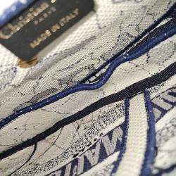 Pre Owned Dior Multicolor Fabric Saddle Bag + Strap