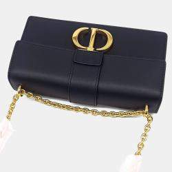 Pre Owned Dior Black Leather 30 Montaigne Bag East West