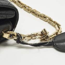 مملوكة مسبقًا Dior Diorling Small Black Leather Shoulder Bag