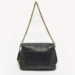 مملوكة مسبقًا Dior Diorling Small Black Leather Shoulder Bag