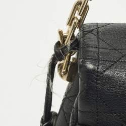 مملوكة مسبقًا Dior Diorling Small Black Leather Shoulder Bag