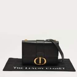مملوكة مسبقًا Dior 30 Montaigne Black Leather Shoulder Bag