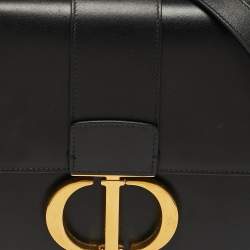 مملوكة مسبقًا Dior 30 Montaigne Black Leather Shoulder Bag