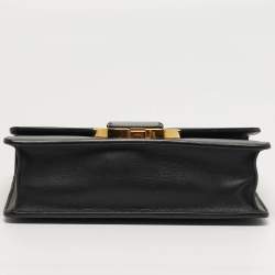 مملوكة مسبقًا Dior 30 Montaigne Black Leather Shoulder Bag