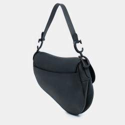 مملوكة مسبقًا Dior Black Ultra Matte Calfskin Saddle Bag