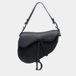 مملوكة مسبقًا Dior Black Ultra Matte Calfskin Saddle Bag