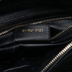 Pre Owned Dior Black Lambskin Cannage Gaufre Delices Shoulder Bag