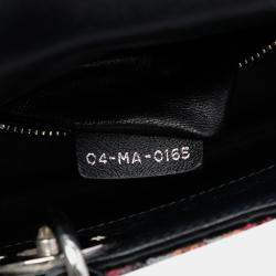 Pre Owned Dior Pink Mini Patent Sequined Lady Dior