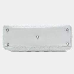 مملوكة مسبقًا Dior White Large Lambskin Cannage Lady Dior