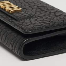 Pre Owned Dior J'Adior Croisiere Black Leather Wallet On Chain